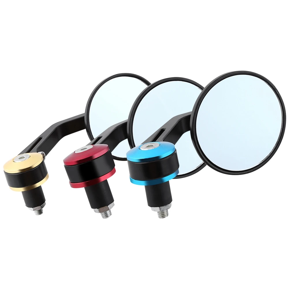

Motorcycle Rear view Mirrors 1 Pair 7/8" Round Handlebar Bar End Rear View Mirrors Motorcycle Scooter Sidemirror