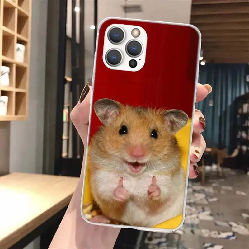 Cute Lovely Pet Hamster Soft Phone Case For iPhone 16 15 14 13 12 11 Pro Max X XR XS 7 Plus 8 + SE 2020 Pattern Customized Cover