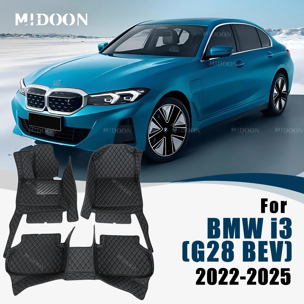

For BMW i3 eDrive 35 L G28 BEV 2022-2025 Custom Car Floor Mats Auto Carpet Cover Interior Details Accessories Protective Pad