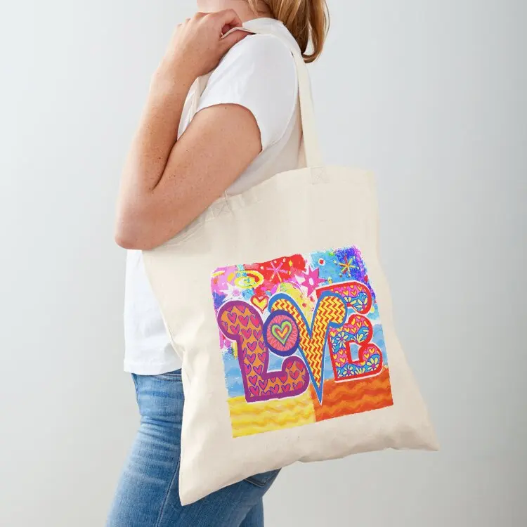 

LOVE 2 Tote Bag shopping trolley bag Candy bags Women's tote bag large tote