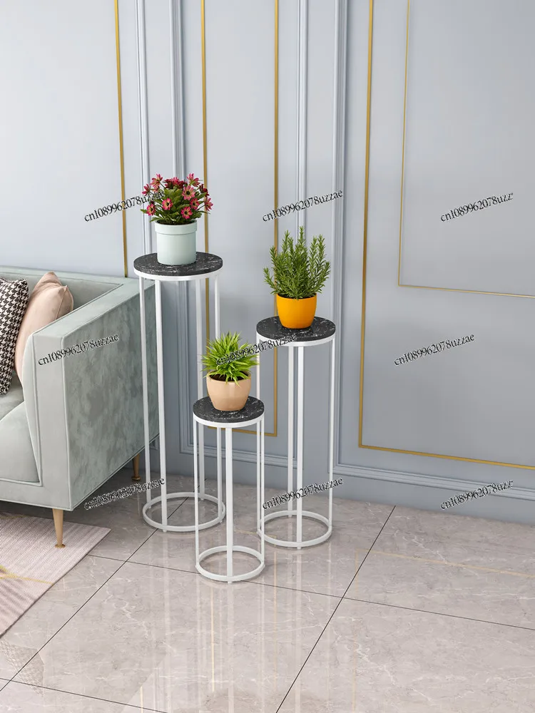 Nordic Wrought Iron Light Luxury Floor-to-ceiling Flower Stand Living Room Bedroom Modern Simple