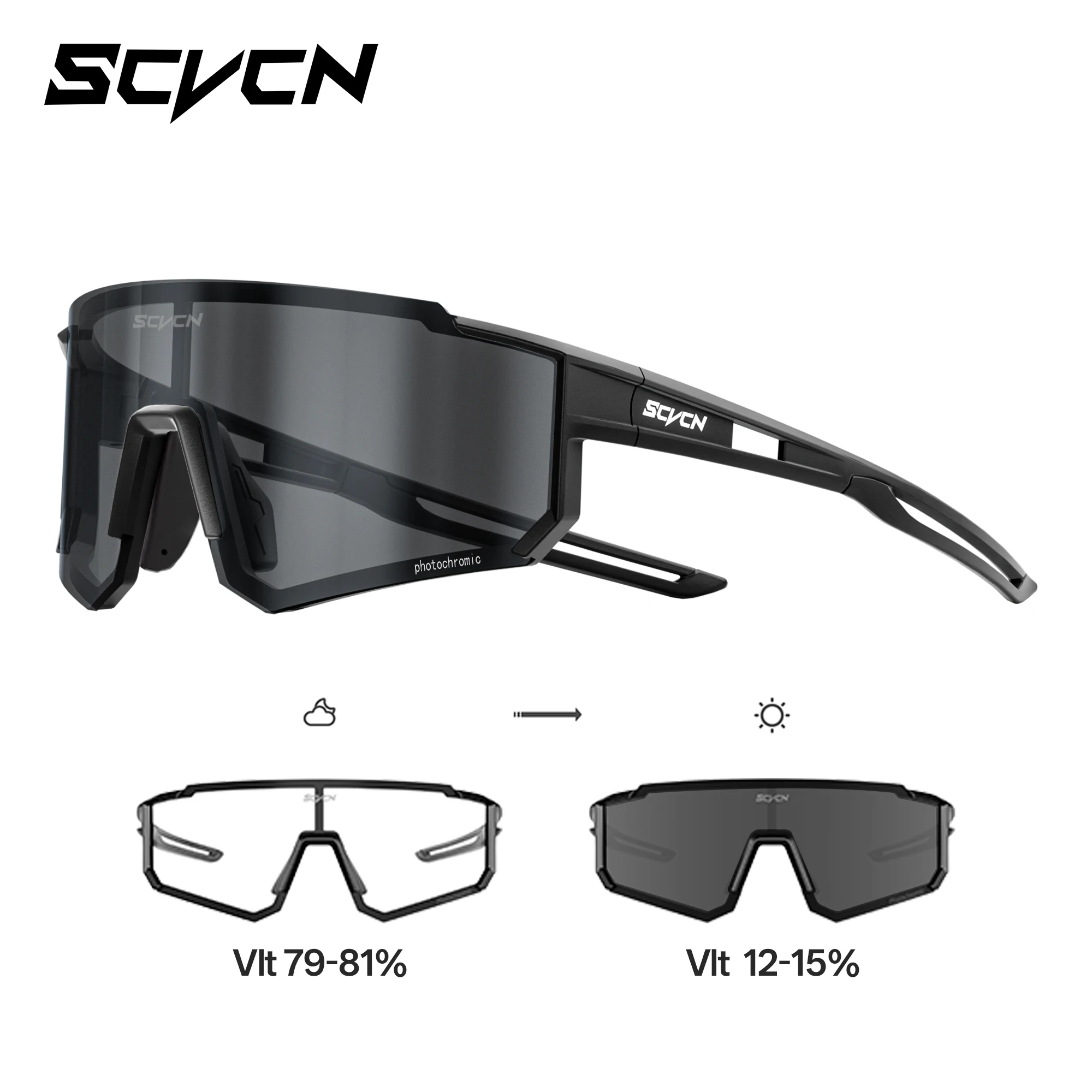 AliExpress SCVCN New Photochromic Cycling Glasses Sports Sunglasses Outdoor Cycling Road MTB Bike Glasses UV400 Men Women Hiking Goggles