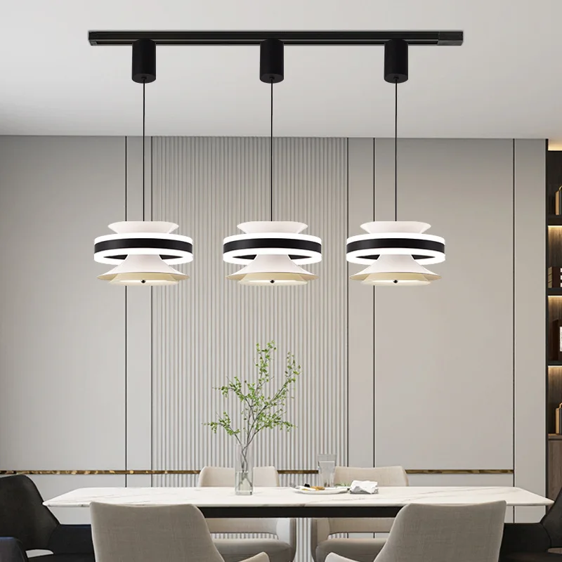 

Full Spectrum Personalized Circular Pendant Light with Sliding Lift, Minimalist Eye Protection Light for Dining Room Living Room
