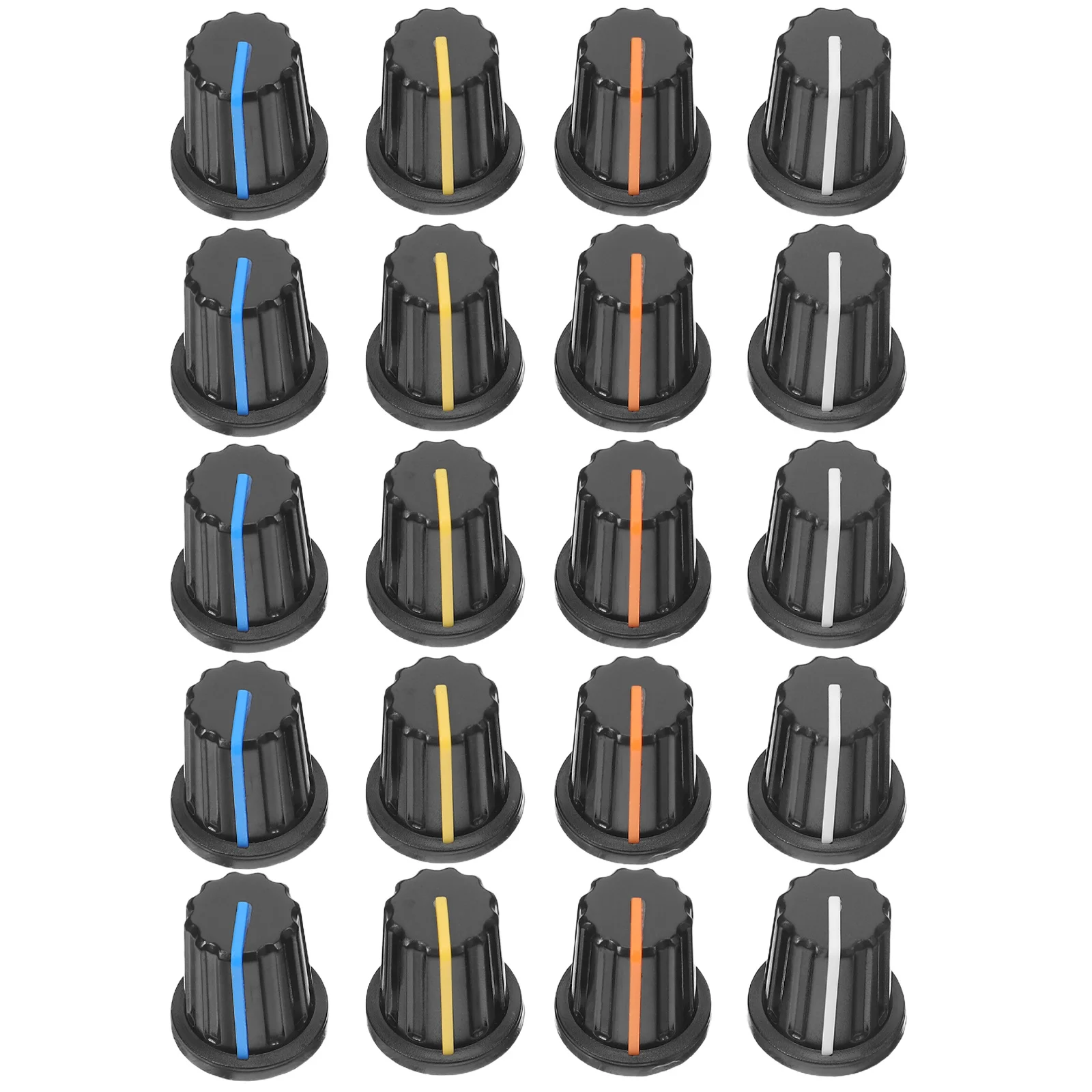 

20Pcs Audio Volume Controller Knob Precision Potentiometer Shaft for Electric Guitar Bass Tone Amplifier Encoder Replacement
