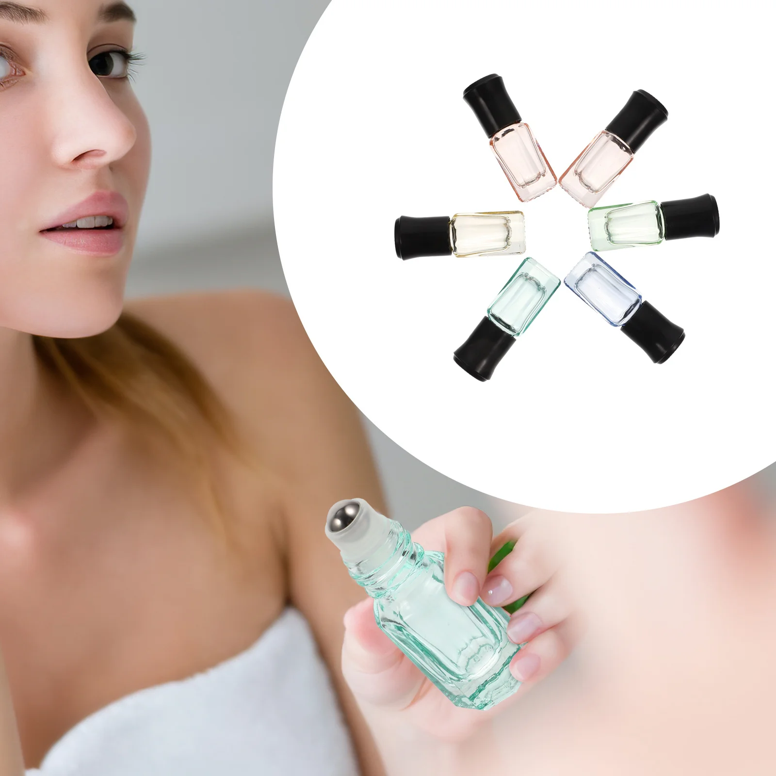 

6Pcs Empty Roller Bottles Exquisite Details Selected Materials Travel Perfume Essential Oil Holder Roll on Bottles