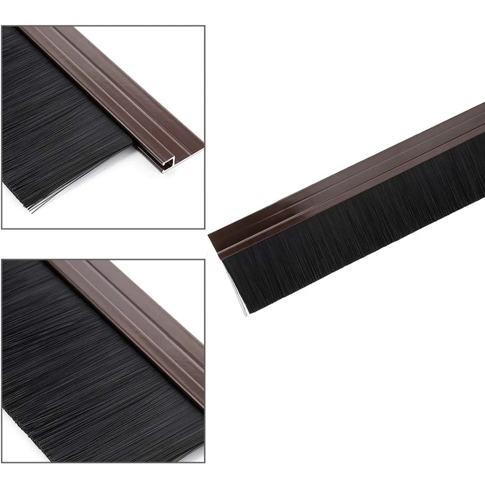 

Door Bottom Seal Strip Sound Proof Self-adhesive Detachable Door Stopper Brush 20/25/30/40mm Weatherstrip Window Home Hardware