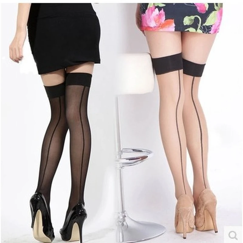 Sexy Stockings Over-the-knee Vertical Stockings Sexy Over-the-knee Thigh Socks Tall Stockings Pantyhose Temptation Stockings