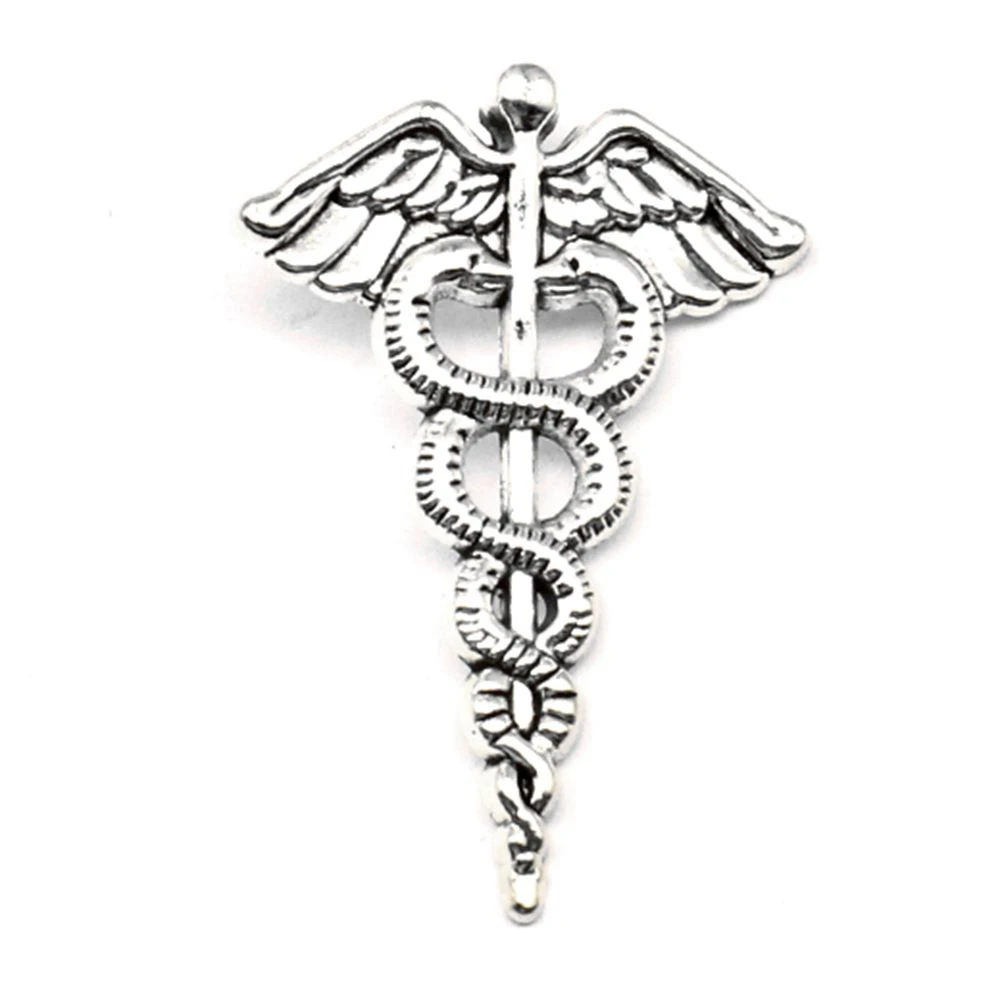 

Snake Scepter Charms Pendants And Necklaces Car Accessori Jewelry Wholesale Jewelry 20x29mm 10pcs Antique Silver Color