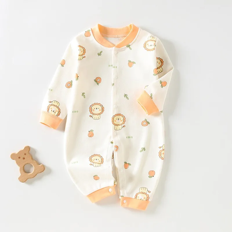 Cartoon Cotton Newborn Bodysuits Autumn Clothing Long Sleeve Climb Clothes For Infant Costume Baby Girl Boy Romper 0-12month