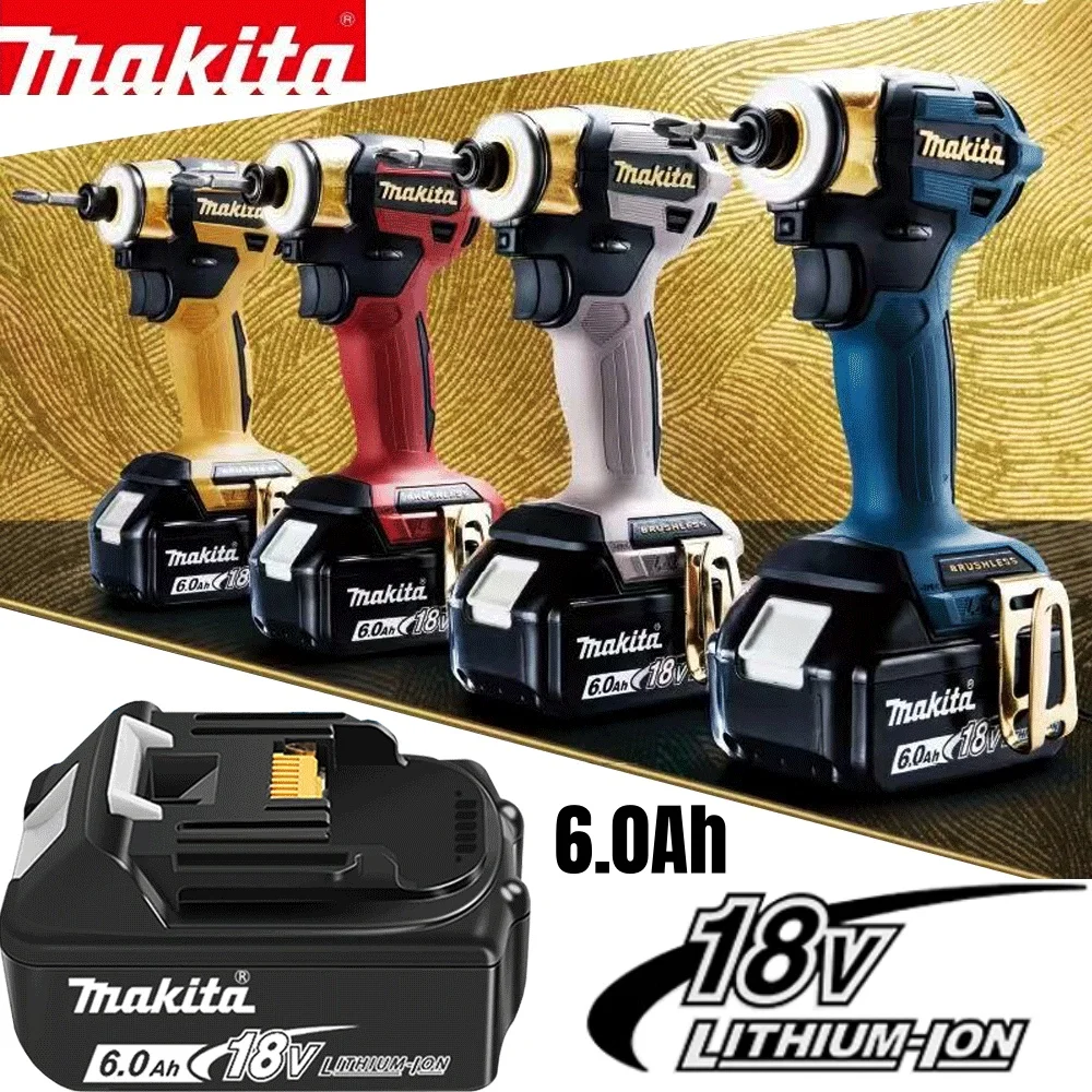 

BL1860 Genuine 6AH makita 18V Battery Power Tools Li-ion Replacement LXT BL1850 BL1840 for 18V Screwdriver with BMS TPCELL 18V