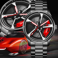 LIGE Fashion Mens Car Wheel Watches Luxury Steel Waterproof Watch for Men Quartz Wrist Watches Male Clock Relogios masculino+Box