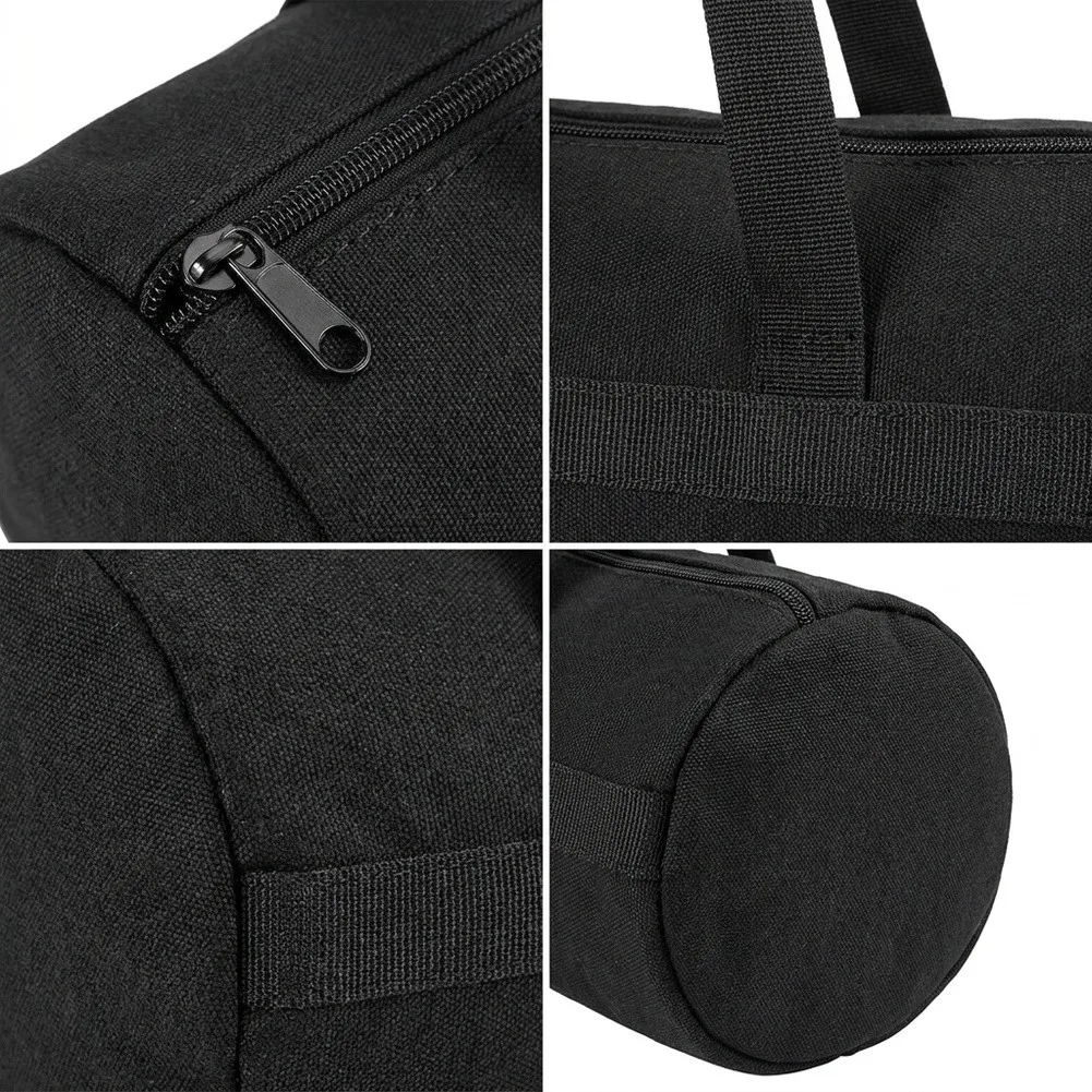 Lightweight Canvas Tool Tote Bag 32x10cm with Full Zipper for Electricians Mechanics and Home Repair Professionals
