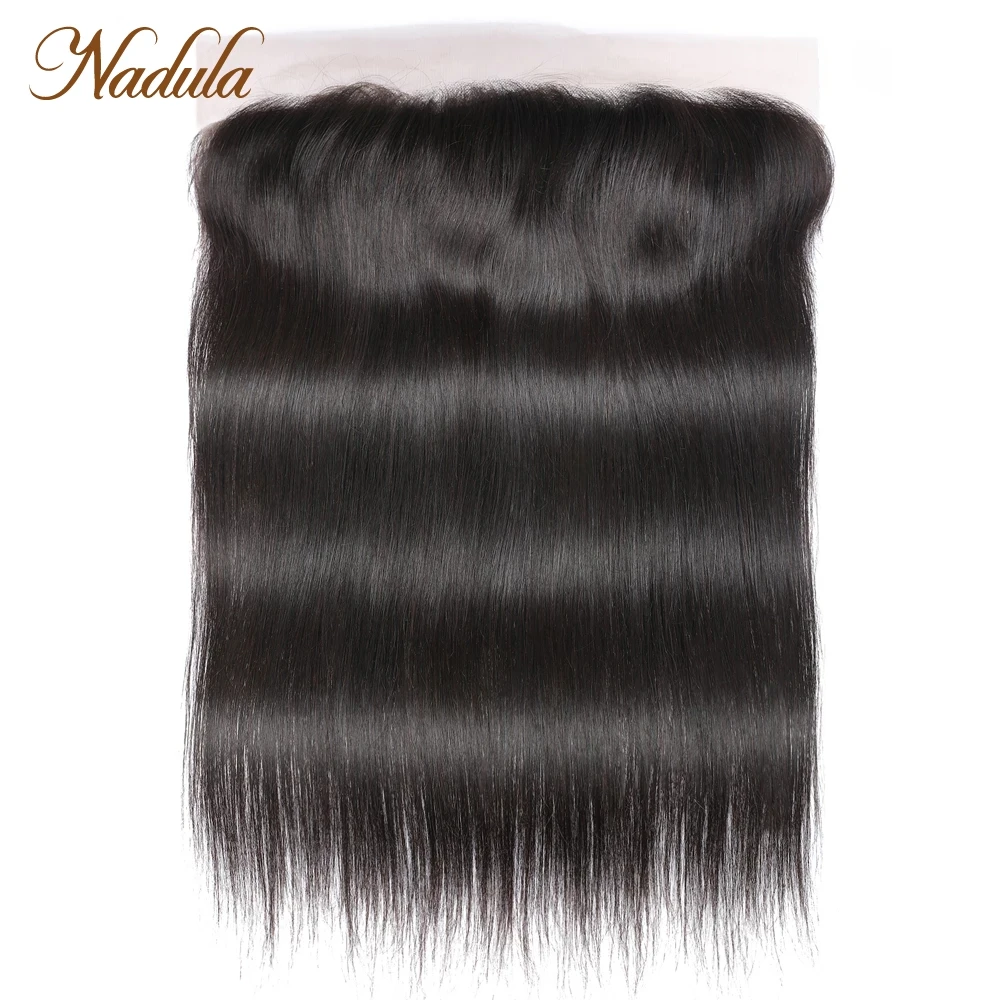 Nadula Straight Human Hair 13x4 Lace Frontal Closure Brazilian Straight Hair Frontal Swiss Lace Closure Frontal