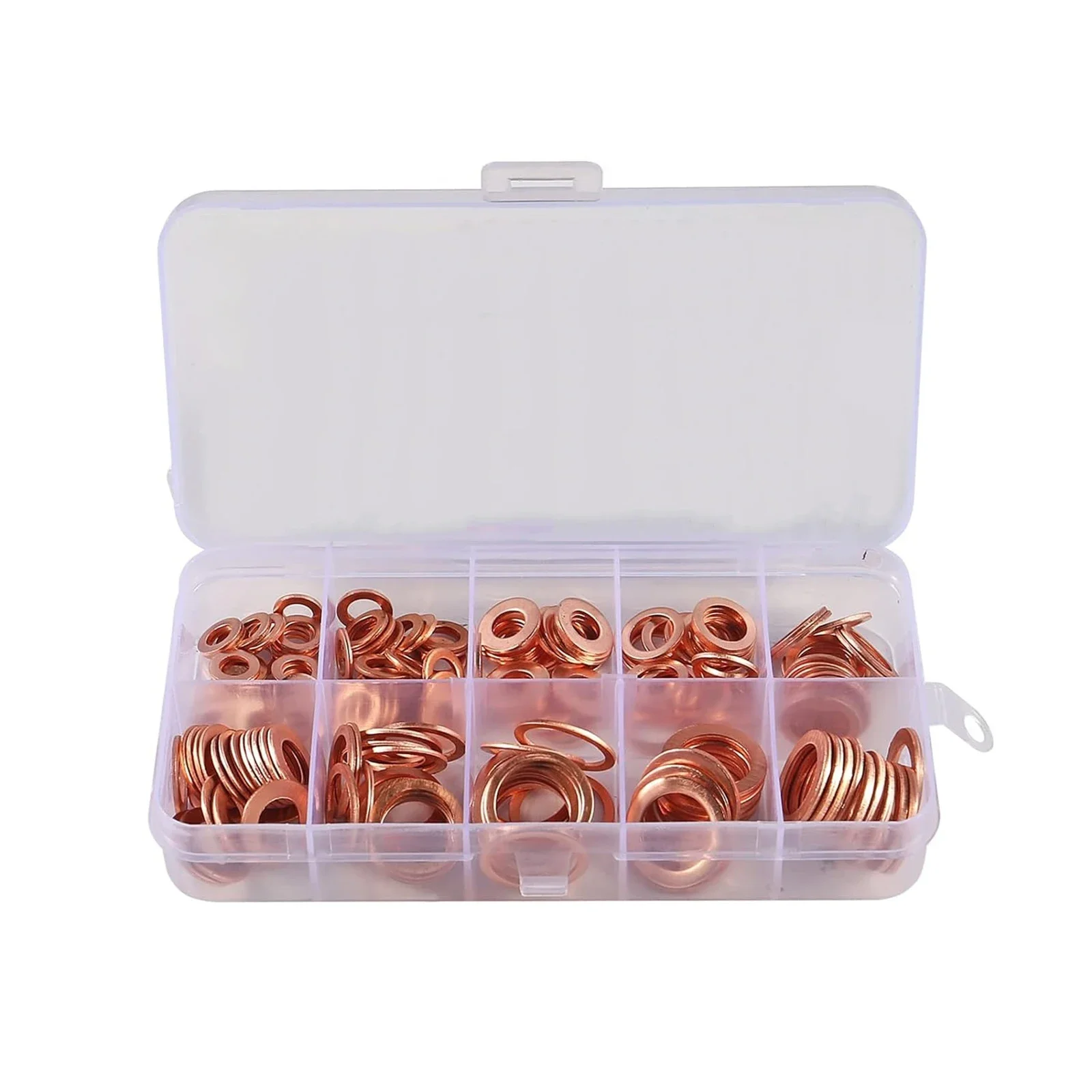 Assortment Kit With Box For Sump For Automobiles Electrical Appliances Fuel Marine Copper Washer Gasket Set Flat Ring Seal