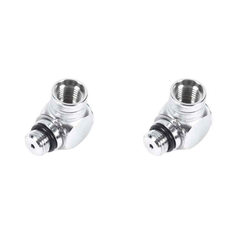 -[cilae-17R] 2X Diving Hose Adapter 360 Degree Adjustable Connector Rotatable Adapters Scuba Diving Regulator Connector Low