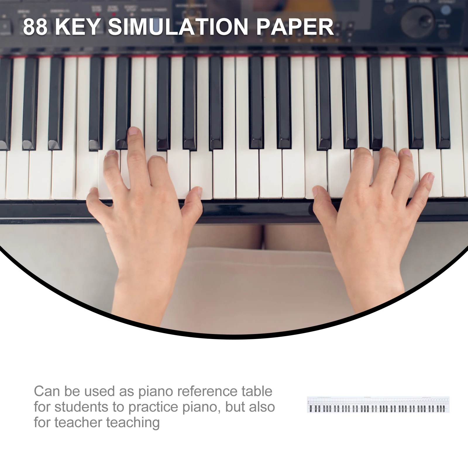 

Piano Keyboard Exercise Paper 88 Keys Chart Practice Aid Standard Coated Comparison