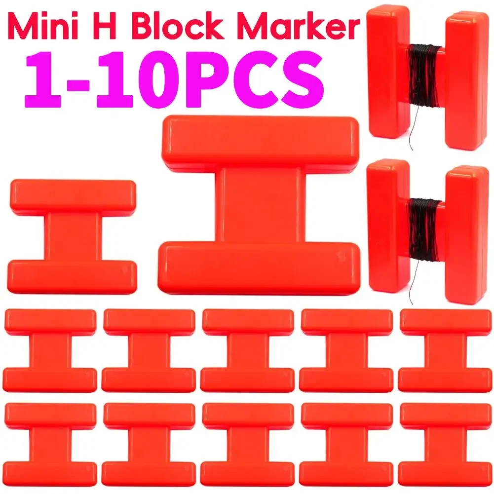 1-10 Stück Mini H-Block Marker Schwimmer für Angelschnur, Karpfenangel-Markierungsausrüstung und Werkzeuge