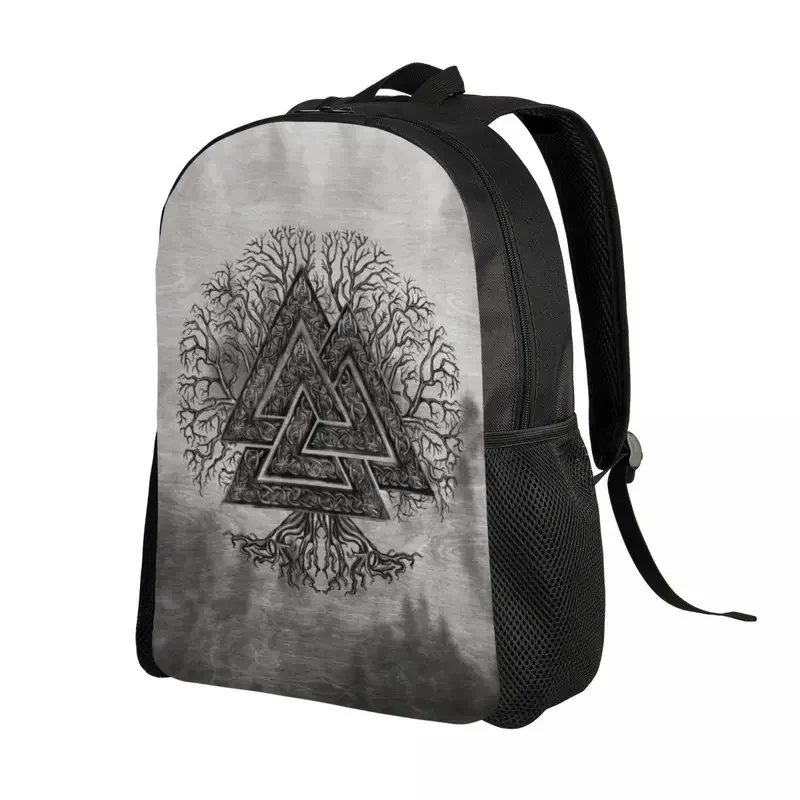 Valknut und Baum des Lebens Yggdrasil Rucksäcke für Männer Frauen wasserdicht Schule College Wikinger Norse Tasche Druck Bücher tasche