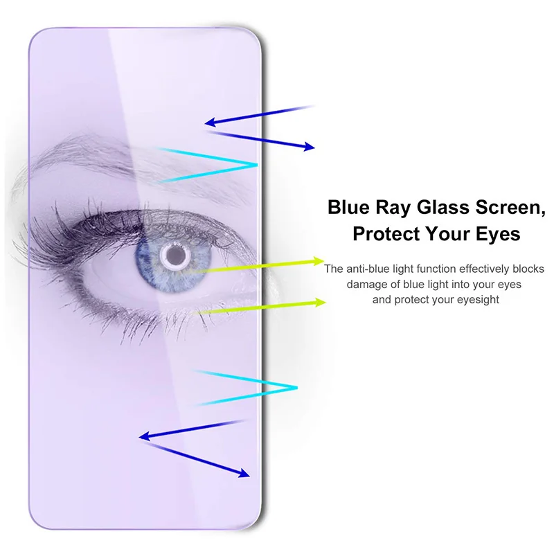 For Huawei Y7P Y8P 2020 Y9A Anti Blue Tempered Glass Screen Protector For Huawei Y6 Y7 Pro Y7 Y9 Prime 2019 Y8S Y9S Safety Glass