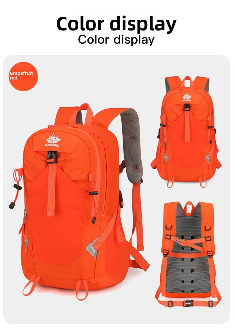 20-35L Outdoor-Wanderrucksack mit großem Fassungsvermögen, Unisex, Camping, Freizeit, Trekking, wasserdichte Sporttasche, City Wildness, Nylon, atmungsaktiv – Detail 23