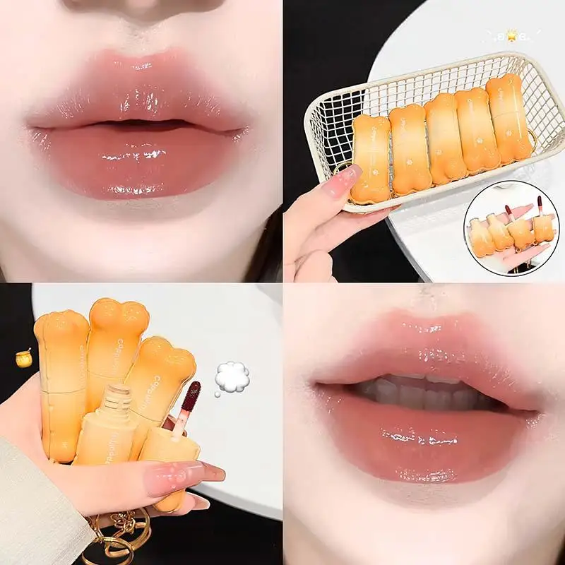 Cappuvini Water Light Lip Gloss Moisturizing Silky Smooth Texture Highly Coloring Long-Lasting Makeup Lip Glaze Pendant Lip Tint