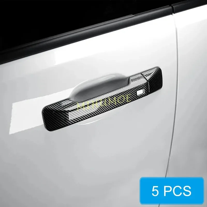 

Для Hyundai Santa Fe 2024 2025 года, накладки на дверные ручки из углеродного волокна, стильные накладки