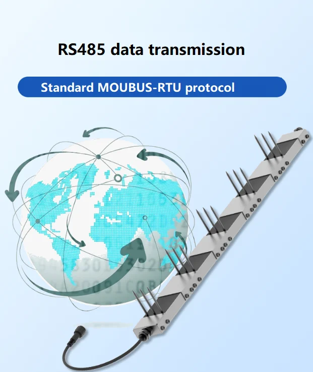 RS485 LORA LORAWAN GPRS 4G Perangkat Lunak Datalogger Kelembaban Tanah Dan Sensor EC
