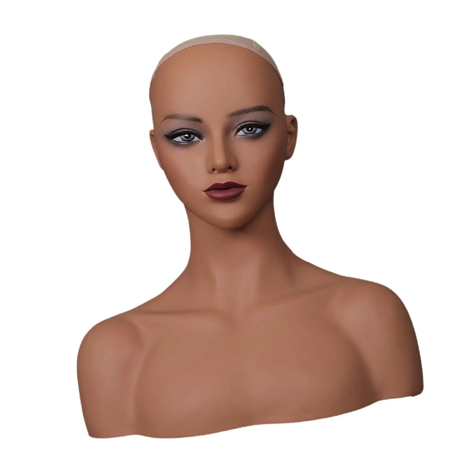 

Mannequin Head Female Mannequin Head,with Shoulder,Multifunctional Manikin Head Bust for Earrings Necklace Wig Making Styling