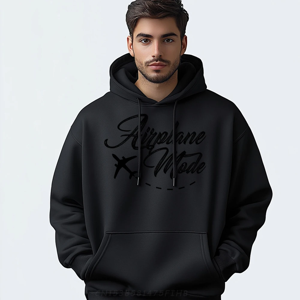 Airplane Mode Adventurer Traveler Wanderlust Mens Korean Fashion New In Tops And Oversize Long Sleeve Vintage Style