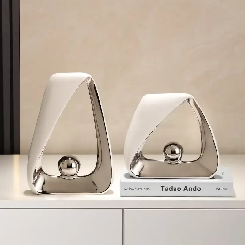 Modern Ceramic Vase for Living Room Decor High End Art Sculpture Desktop Ornament Office Home Decoration Luxury Soft