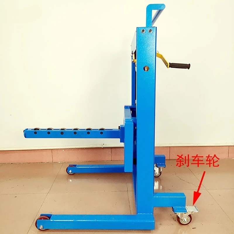 Hand-cranked manual feeder, rotary machine electric feeding truck self-adhesive feeder