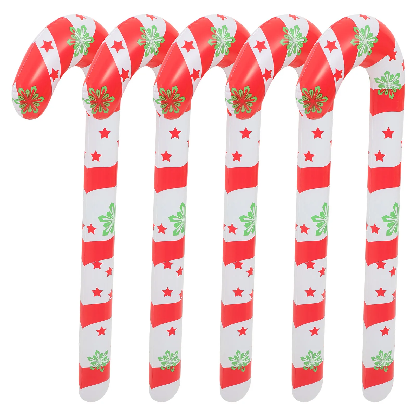 

5Pcs Inflatable Candy Cane Balloons Xmas Party Decorations PVC Creative Christmas Cane Design Inflatable Candy Canes