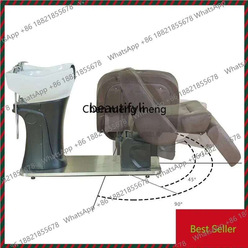 Physiotherapy Electric Lifting Shampoo Chair for Hair Salon Rotating Sitting Japanese Semi-Full Lying Flushing Bed
