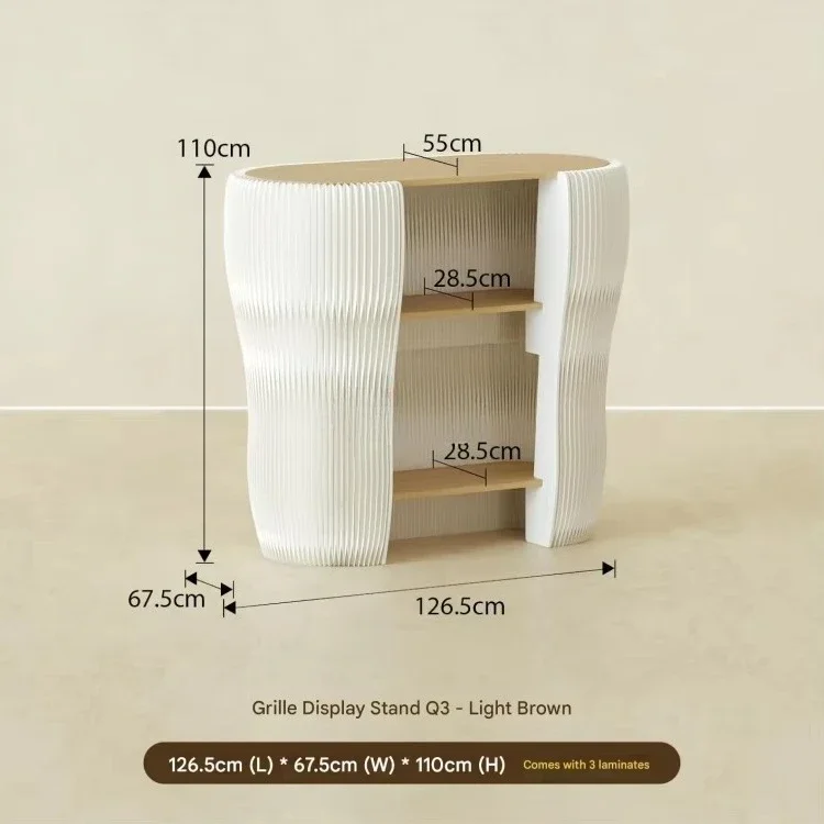 * Commercial Grid Display Stand Product Showcase Paper Material Window Display Rack