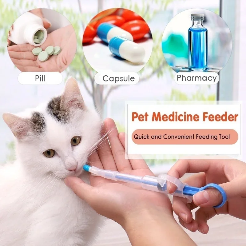 New 1PCS Cat Tube Feeder Tool Pet Syringe Pill Pusher Tablet Pill Syrup Milk Syringe Dog Dog Accessories 2023