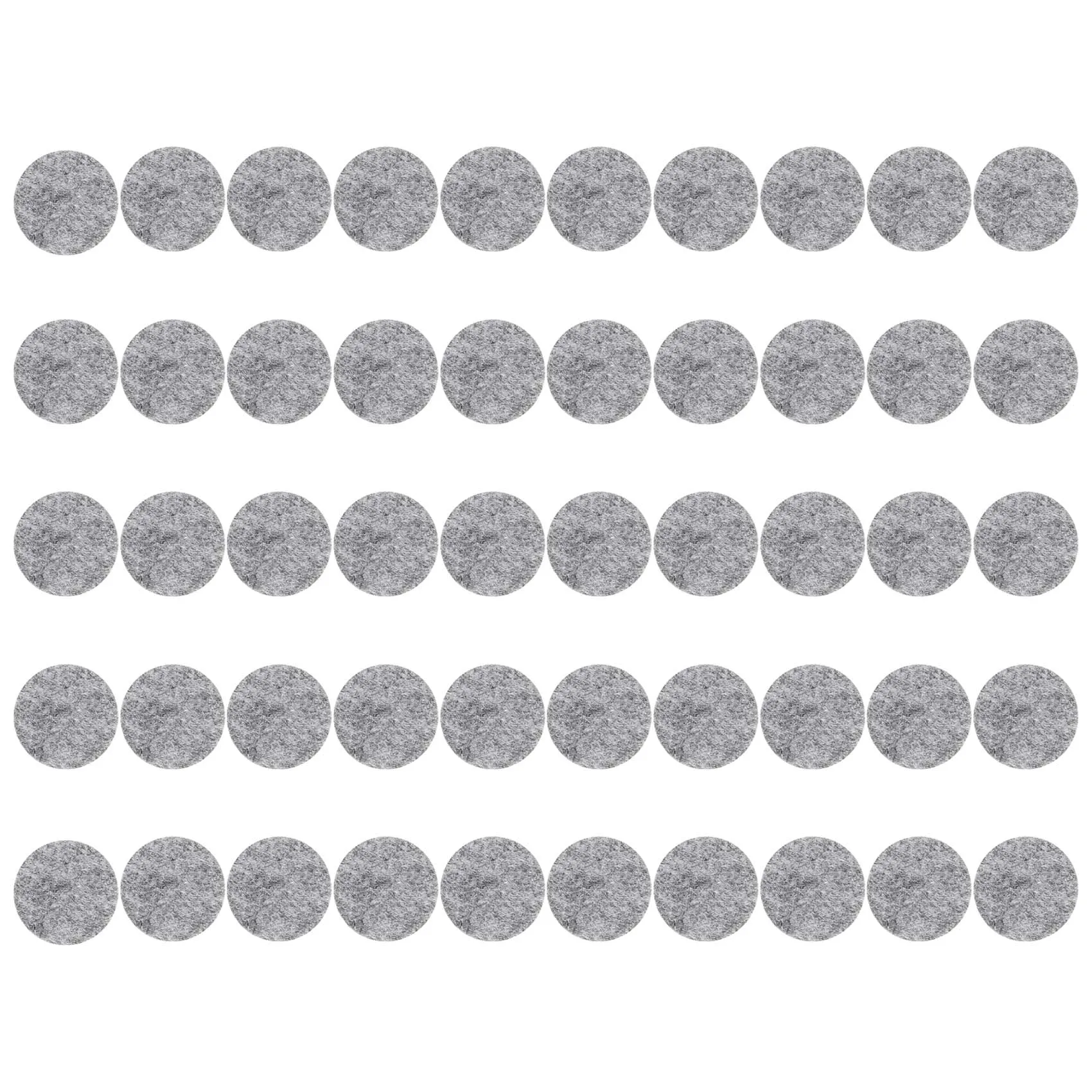 50Pcs Round Shaped Table Chair Furniture Leg Felt Mat Pad Gray SQ
