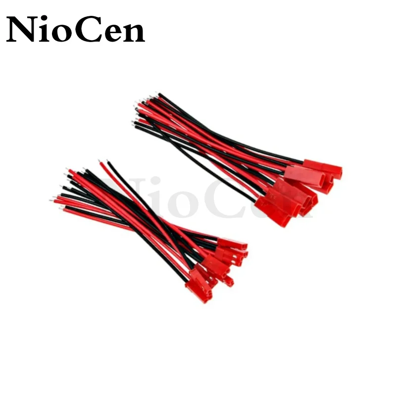 20pcs（10pairs） 100MM / 150MM A set of Male&Female Connector JST Plug Cable  DIY 2 Pin Connectors Terminals