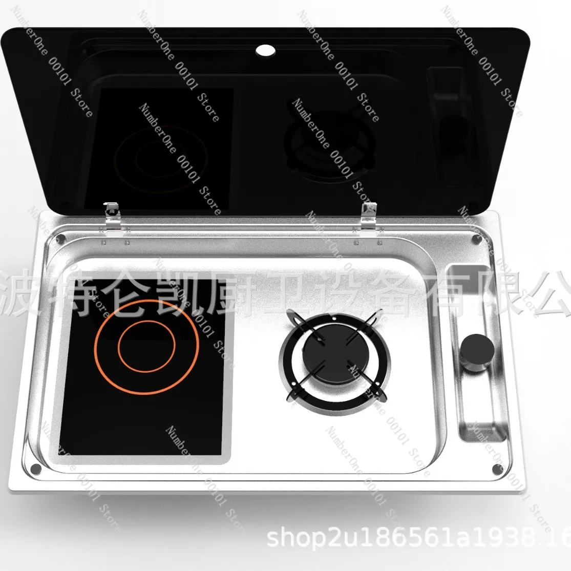 Original covered induction cooker sink, RV stainless steel basin