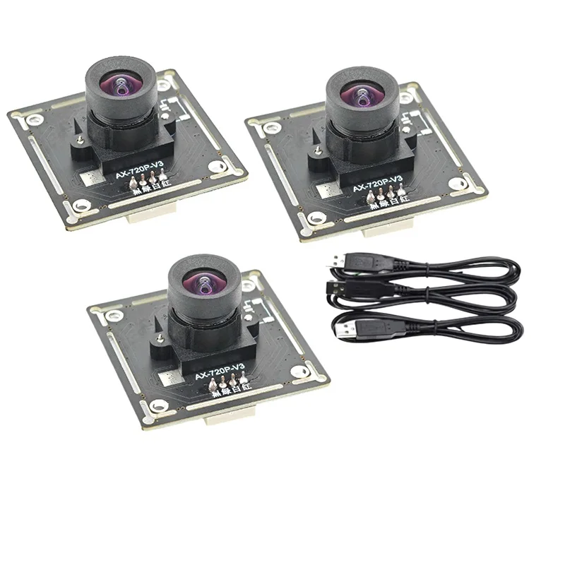 3PCS USB Camera Module OV9732 1MP 1280x720 Free Driver Camera for Face Recognition Image Acquisition
