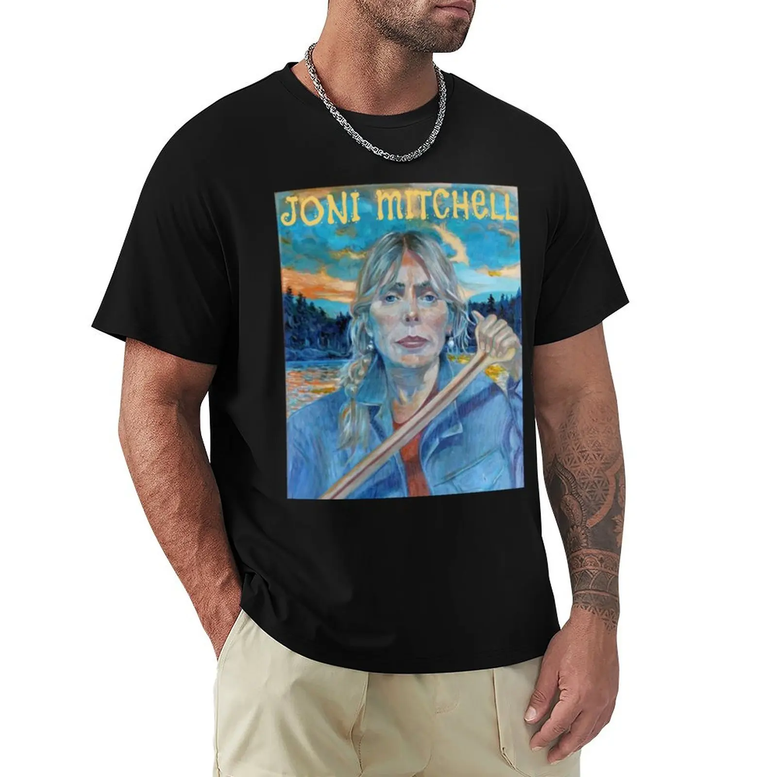 Camiseta Joni Mitchell Mitchell Blue _ Camiseta com estampa para uso diário