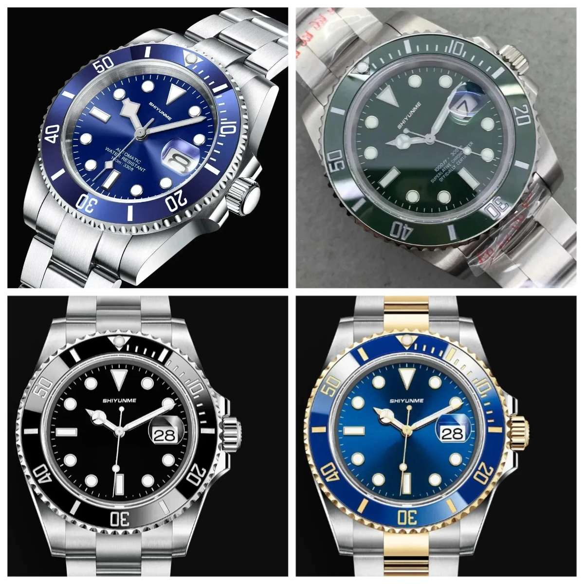 

A186 Store Mechanical automatic watches new NH35 men's sports watches sapphire glass ceramic stainless steel rubber bracelet