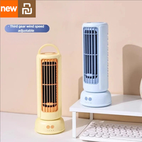 Xiami Youpin Bladeless Tower Desk Fan Oscillating Quiet Fan 3 Speeds Auto Wide-Angle Swing Air Circulator For Home Bedroom Desk