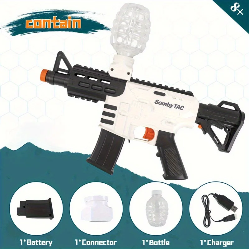 M416 Electric Gel Toy, Fully Automatic Splat-Blaster, Manual/Automatic Model Toy Gun