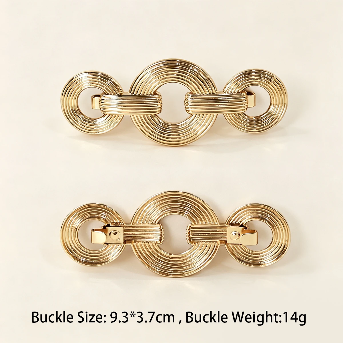 Women's Jewelry Accessories Luxury Desiner Gold Buckle Round and Square Geometry DIY Waist Chain Belt Buckle For Dress and Skirt