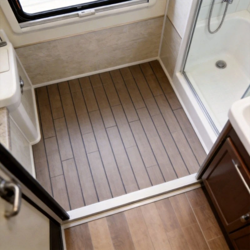 RV Bathroom Floor Modification Kit: Slim Hidden Shower Tray for Level Installation