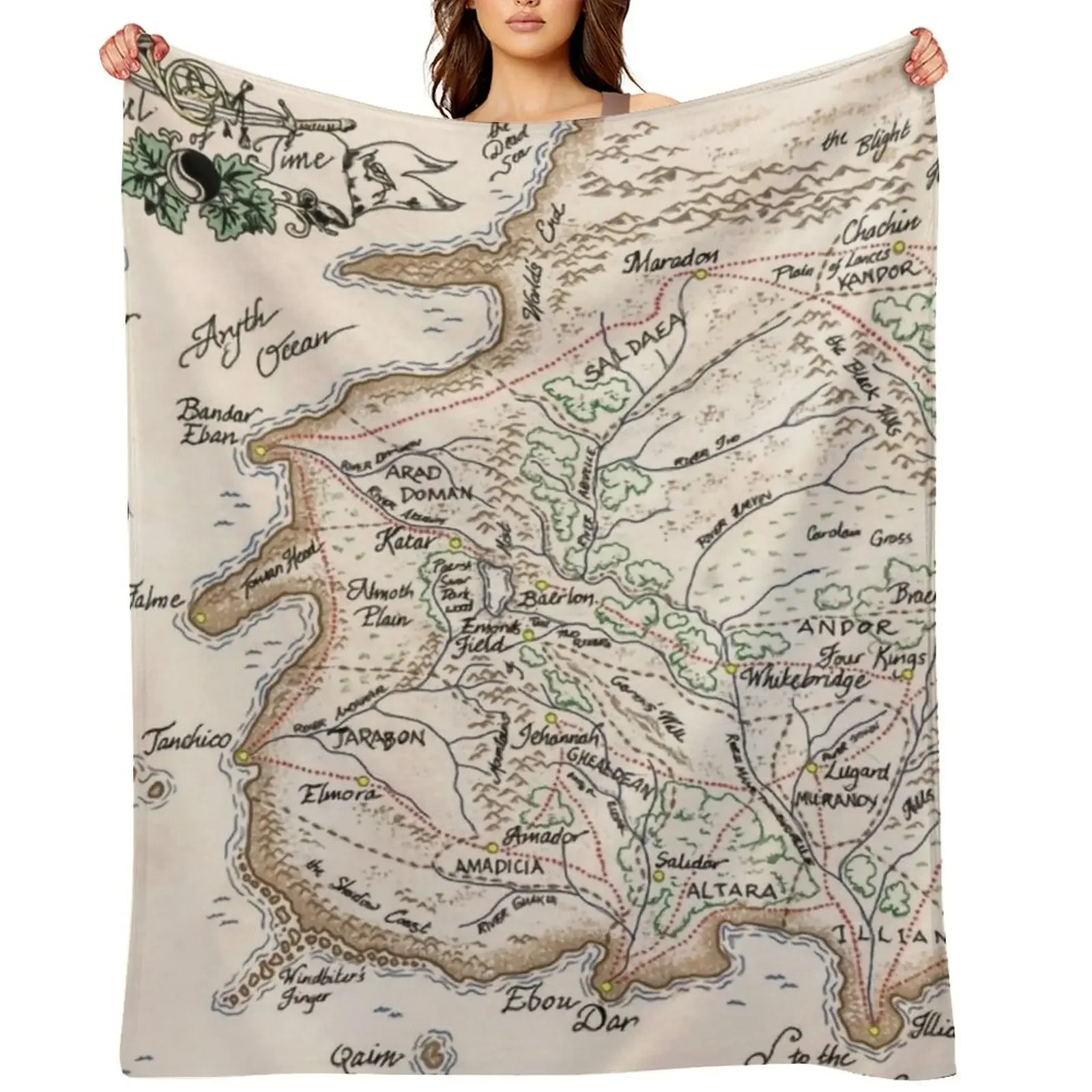 wheel of time map Throw Blanket Decorative Beds Warm valentine gift ideas Luxury Thicken Blankets