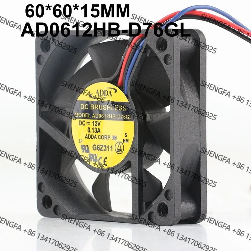 AC EC 6015 60X60X15MM 6CM 3-wire speed measurement dual ball CPU chassis ADDA 5V 24V 48V DC 12v 0.13A AD0612HB-D76GL cooling fan