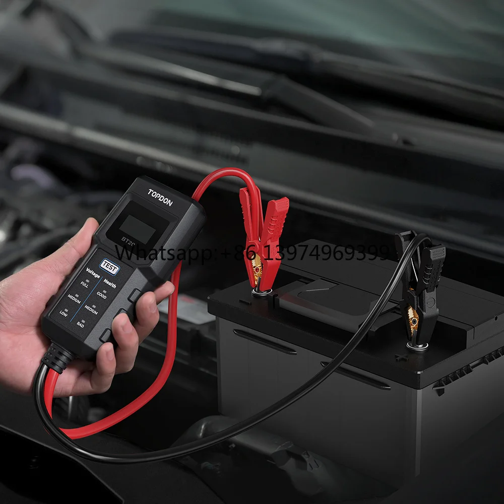 BT20 Lead Acid 12V Battery Cranking Charging Vehicles Automotive Motorcycle Car Battery Tester Analyzer