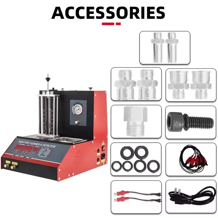 TLF KARJOYS Motorcycle Fuel Injector Cleaning hine 2 Cylinder Ultrasonic Cleaner 220V Injector Diagnostic Tool for Motorcycle