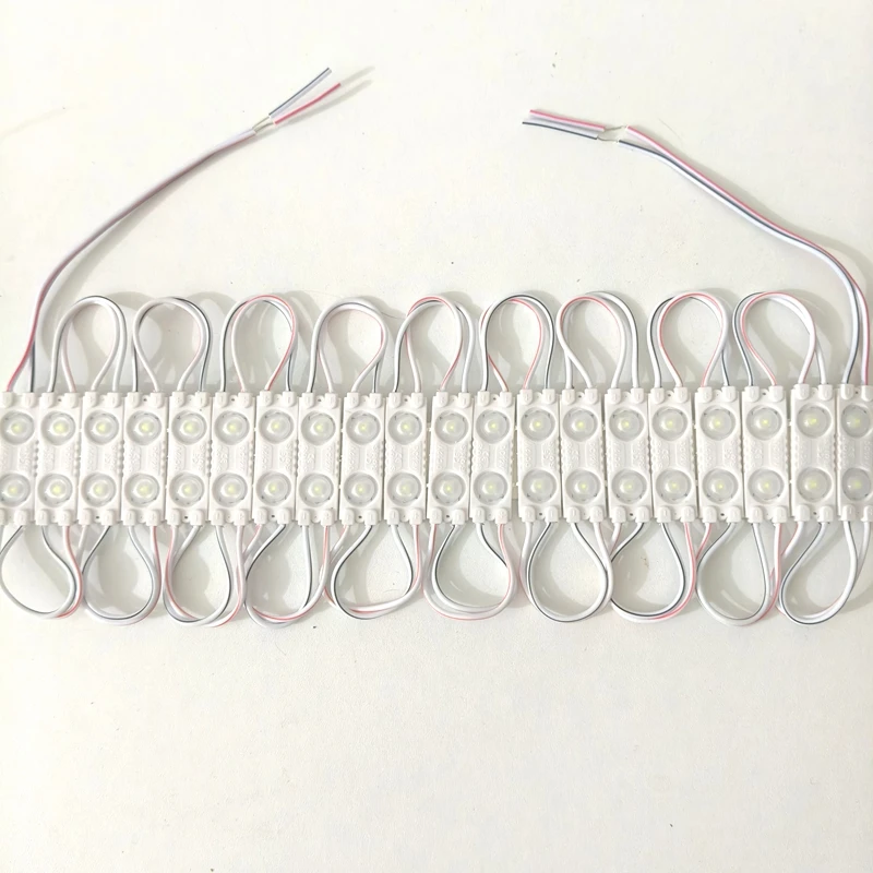 20PCS LED module 12v 3led 1.2w smd2835 led module injection len cool white red lightbox Advertising Channel Letter Building